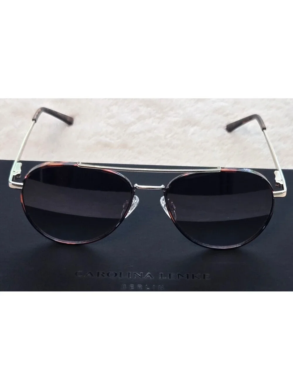 NEW Carolina Lemke CL3115-4 Sunglasses – Demi/Gold – Size 56-17-145